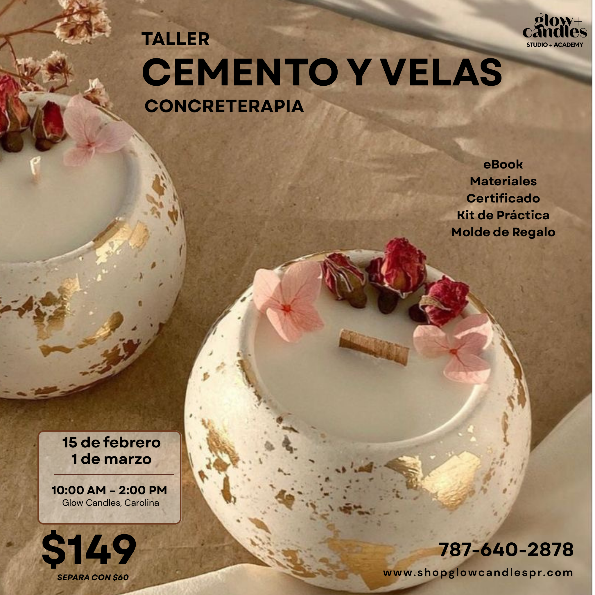 Taller Grupal-Concreterapia (Arte en Cemento) $149