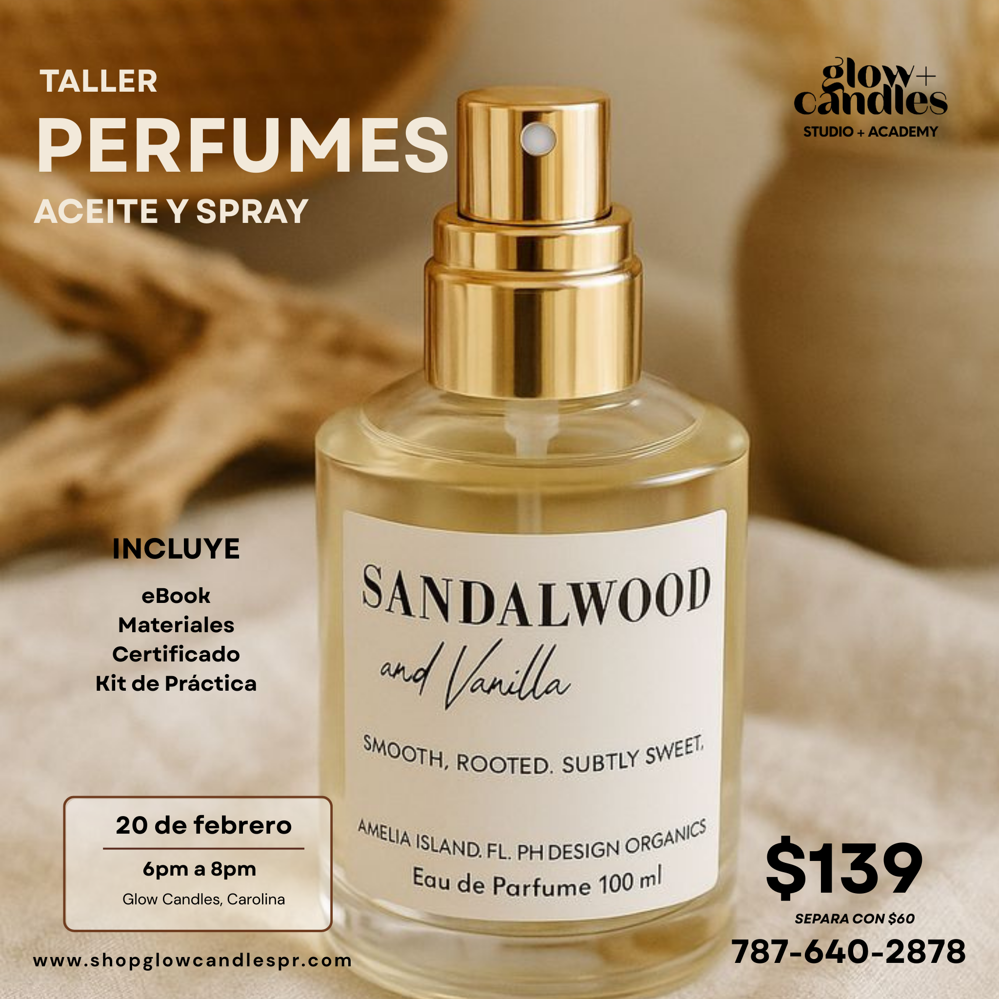 Taller Grupal Taller de Perfumes en Spray y Aceite $139