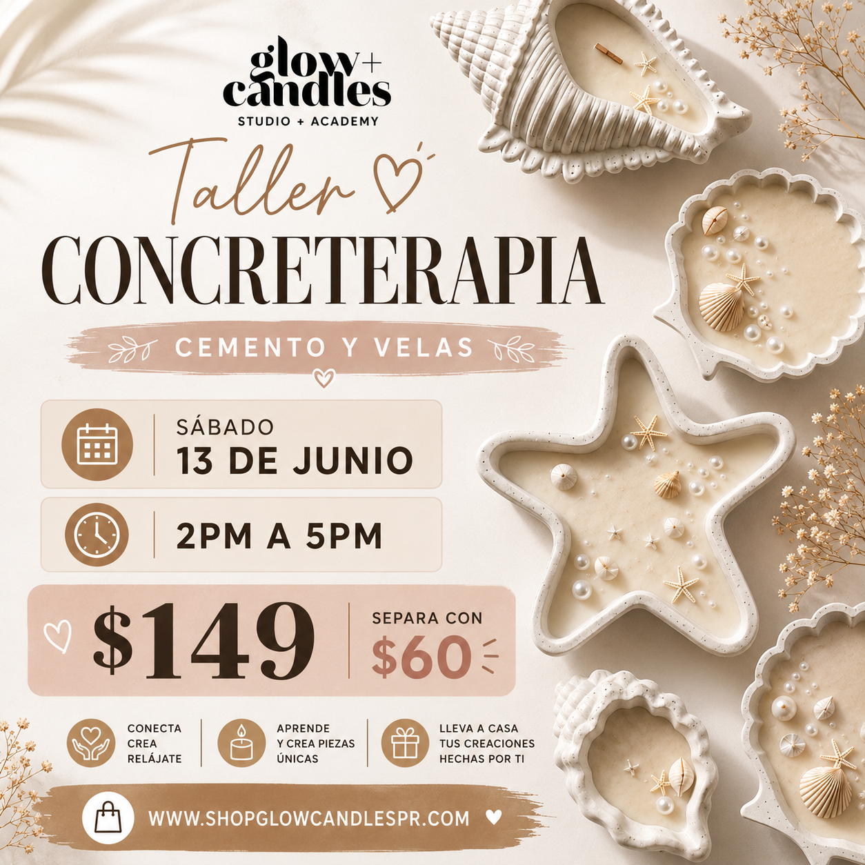 Taller Grupal-Concreterapia (Arte en Cemento) $149