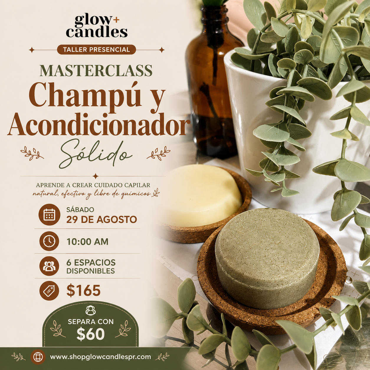 Taller Grupal Shampoo y Acondicionador Solido ($165)