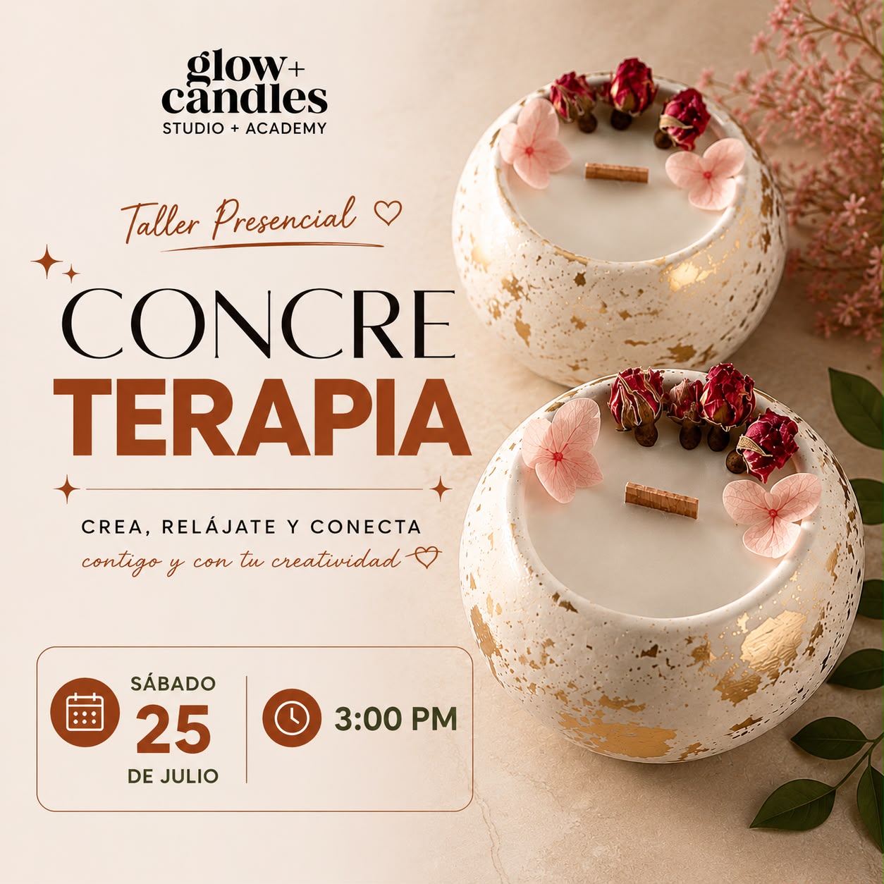 Taller Grupal-Concreterapia (Cemento y Velas) $149