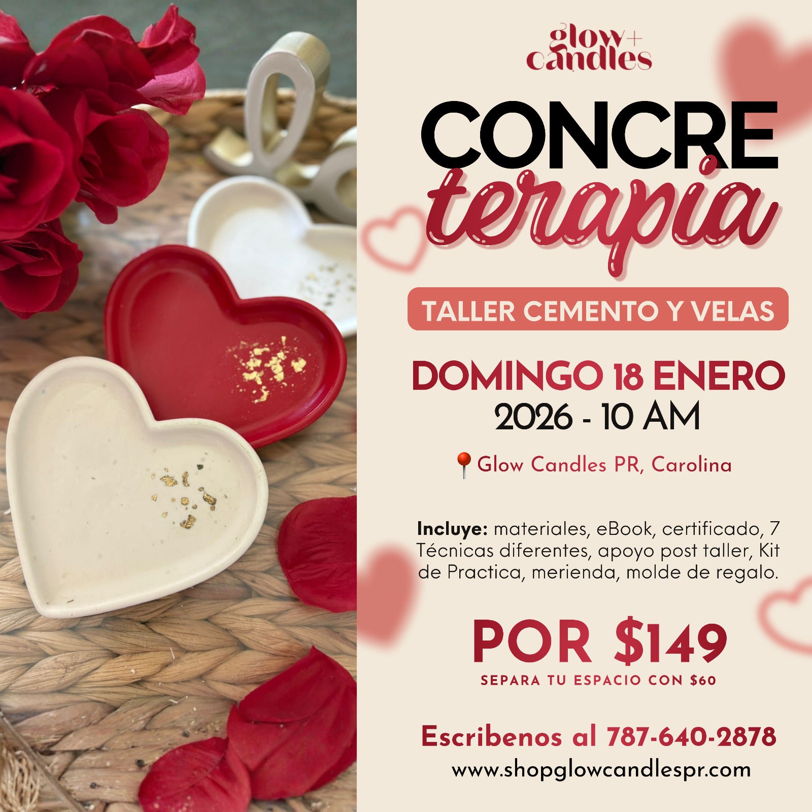 Taller Grupal-Concreterapia (Arte en Cemento) $149