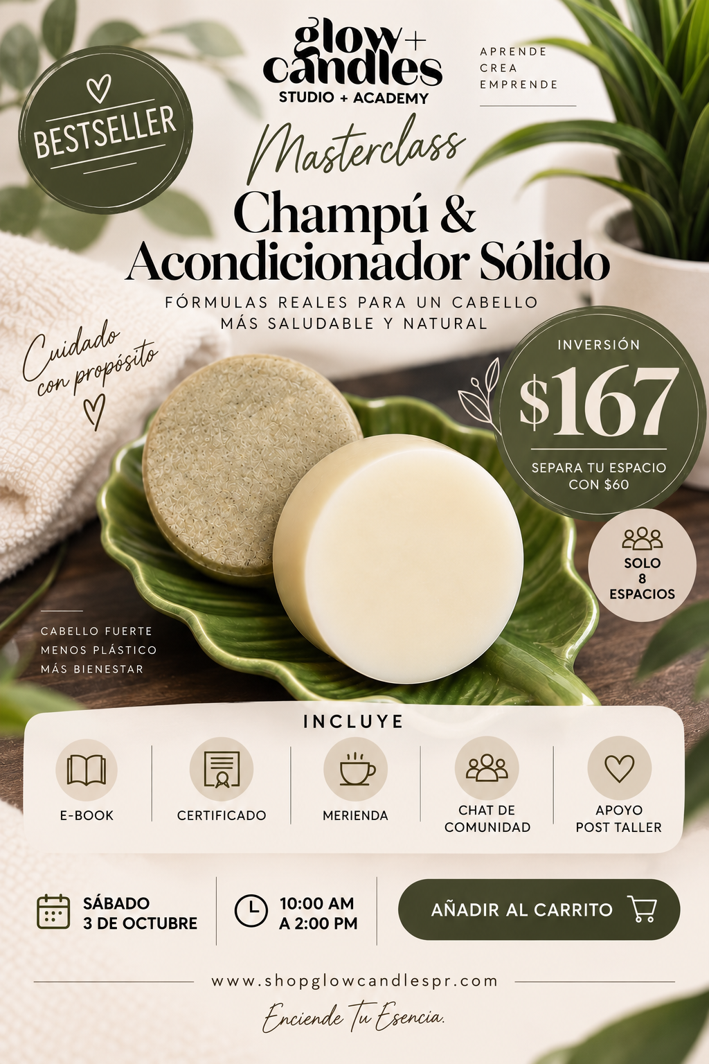 Taller Grupal Shampoo y Acondicionador Solido ($167)