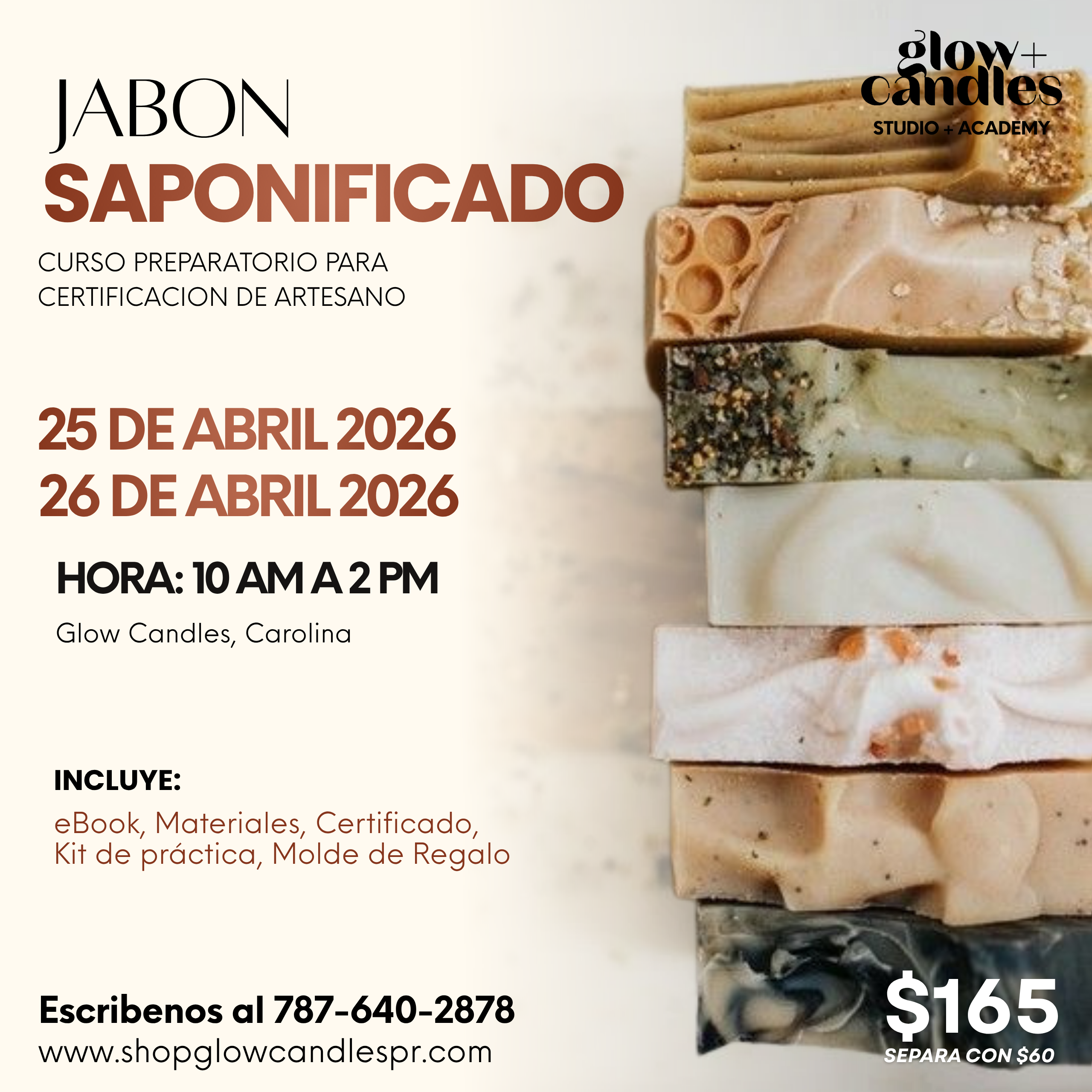 Taller Grupal Jabon Saponificado ($165)