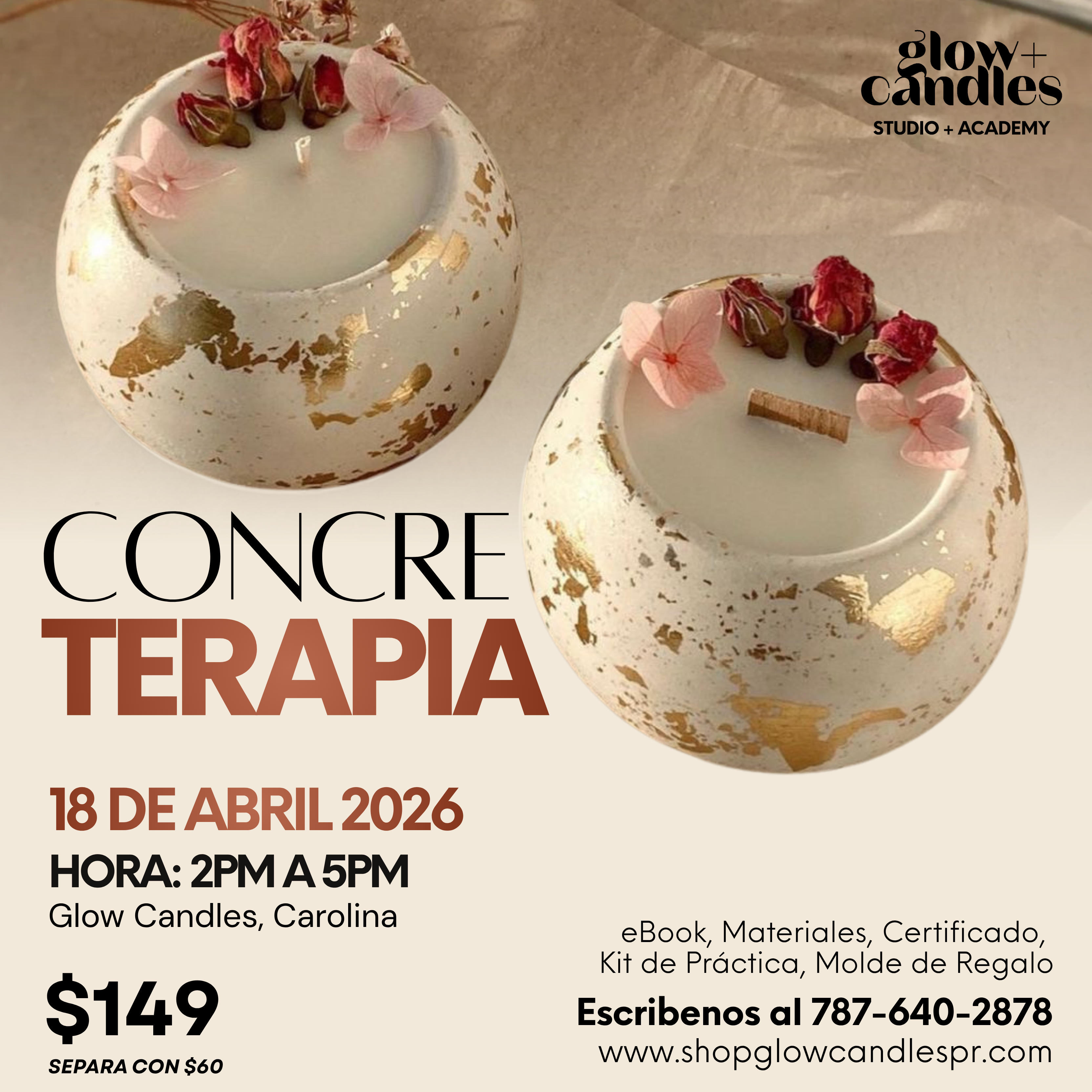 Taller Grupal-Concreterapia (Arte en Cemento) $149
