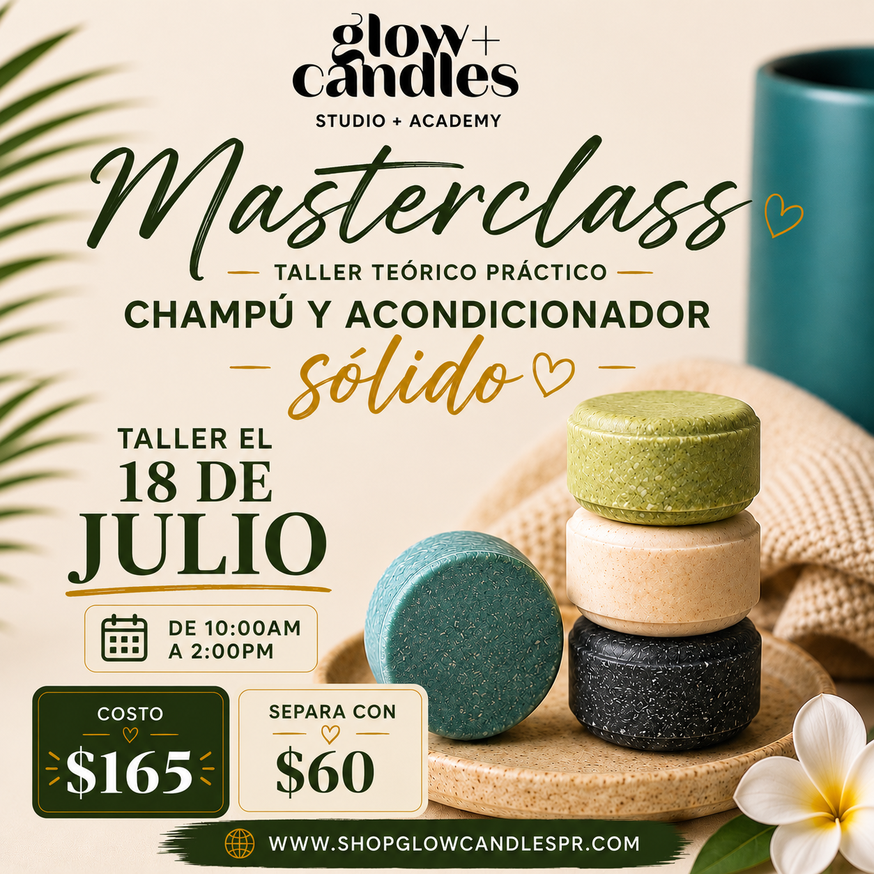 Taller Grupal Shampoo y Acondicionador Solido ($165)