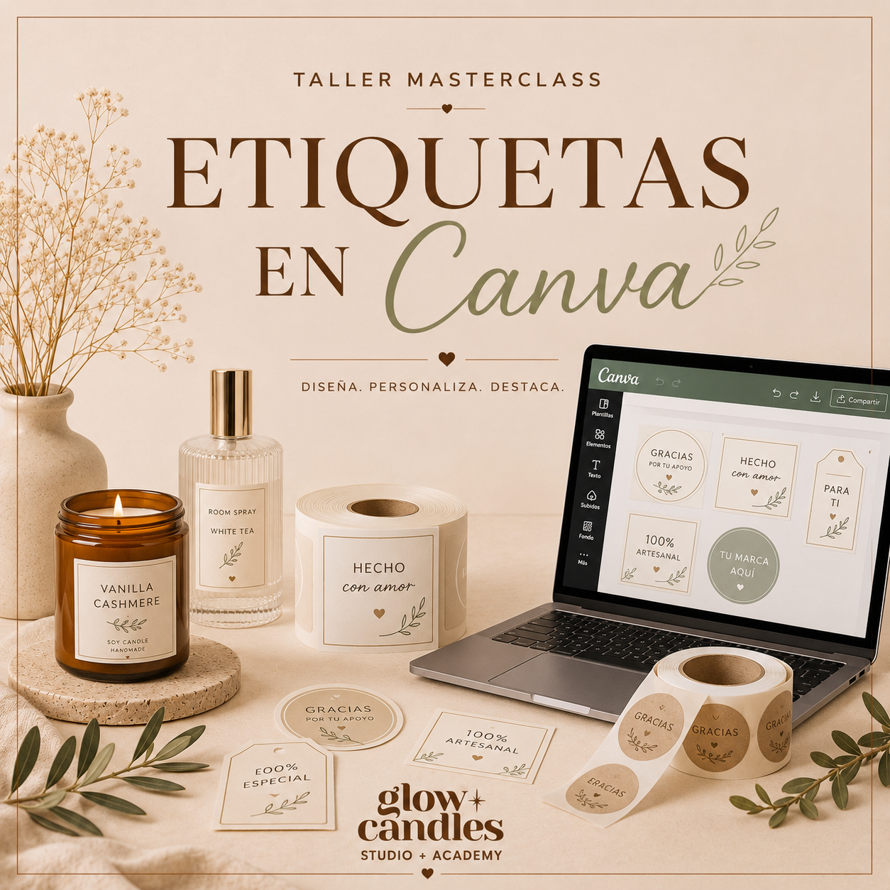 Taller Grupal -Crea Etiquetas en Canva ($99)