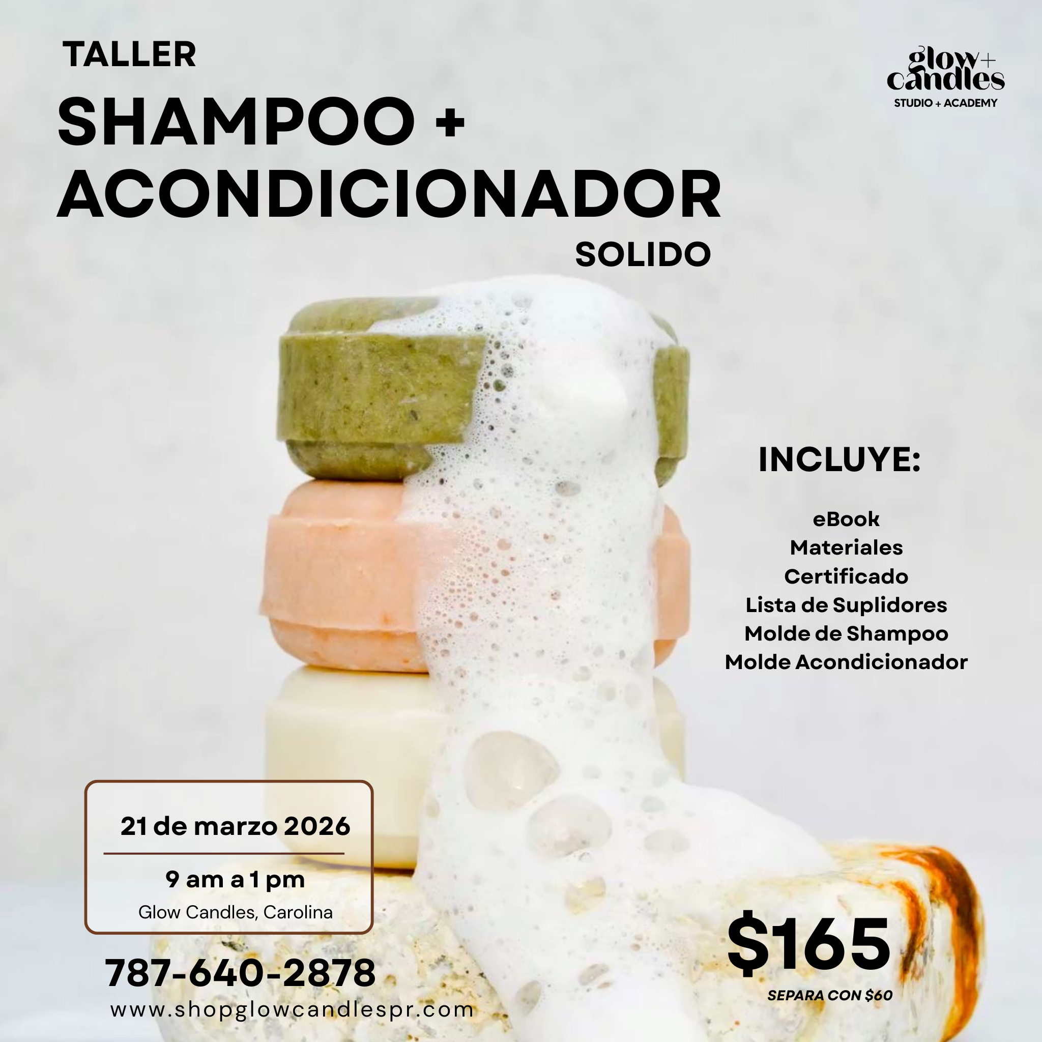 Taller Grupal Shampoo y Acondicionador Solido ($165)